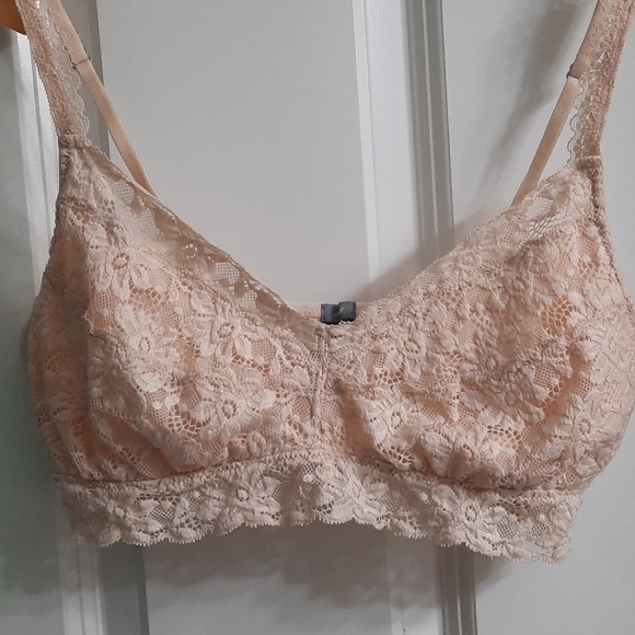 Aerie Lace Bralette Set in Teal and Nude - Picture 5 of 7